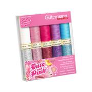 GUTERMANN Thread Set Cute & Pink Sew All/ Metallic Effect 100m - 10 reels