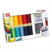 GUTERMANN Thread Set Sew All 100m with Machine Needles/Pins - 12 reels