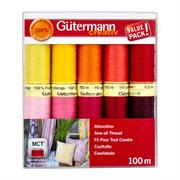 GUTERMANN Thread Set Sew All 100m - 10 reels - Warms
