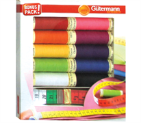 GUTERMANN Thread Set Sew All 100m with Tape Measure - 10 reels