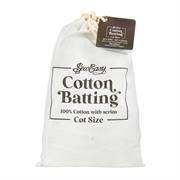 SEW EASY BATTING - Batting  100% Cotton Bleached 140Gsm With Scrim - cot 127 x 152cm