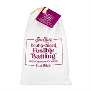 SEW EASY BATTING - Batting  100% Cotton Fusible Double Sided 220Gsm - cot 127 x 152cm with scrim