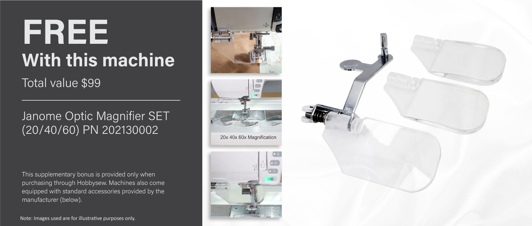 Bonus Optic Magnifier SET (20/40/60)