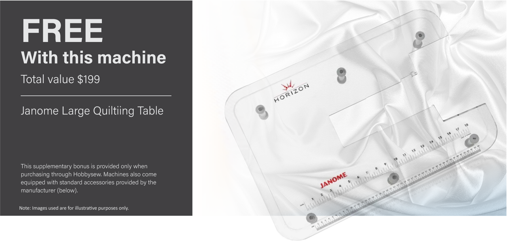 Bonus 1 x Large Quilting Table PN 489710007 $199