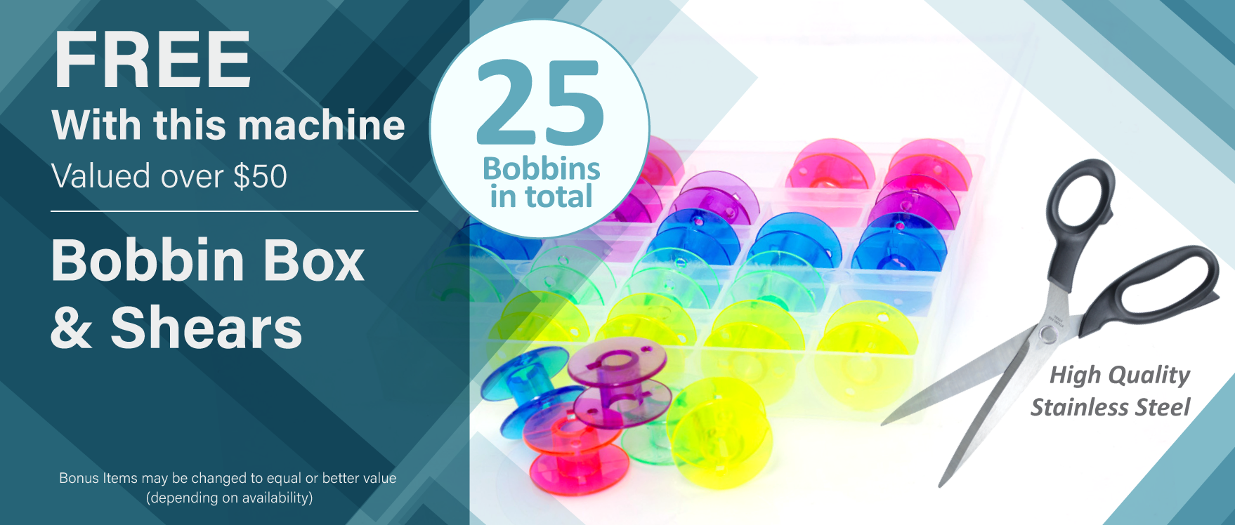 Bonus Dressmaking Shears and Bobbin Box valued over $50